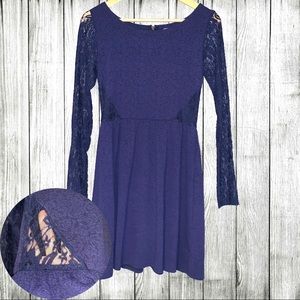Y2K Lace & Floral Skater Dress - Peek a Boo Waist